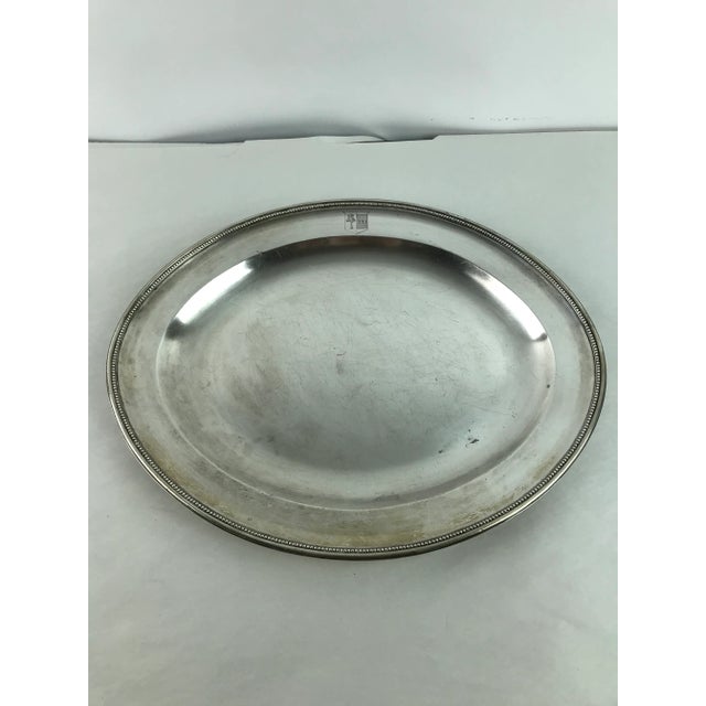 Mid 19th Century Large Silver Armorial Hallmark Oval Platter For Sale - Image 5 of 6