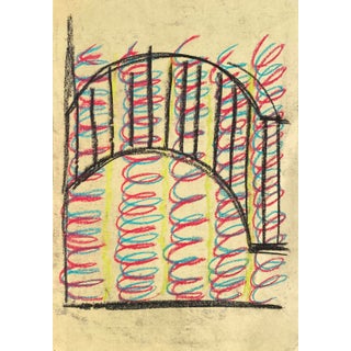 1980s Richard Snyder Double Sided Drawing For Sale