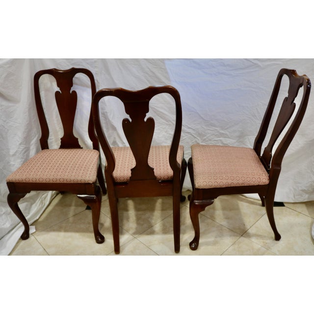 Queen Anne Late 20th Century Hickory Chair Furniture Co Mahogany Queen Anne Dining Chairs - Set of 6 For Sale - Image 3 of 5