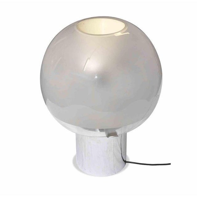 Pair of Porcino Table Lamps by Luigi Caccia Dominioni for Azucena, Italy 1966. 50.00 x 63.00 x 50.00 cm. Chromed steel and...