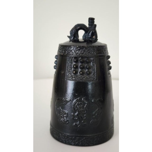 Metal Mid-Century Japanese Nanbu Tekki Architectural Temple Bell For Sale - Image 7 of 14