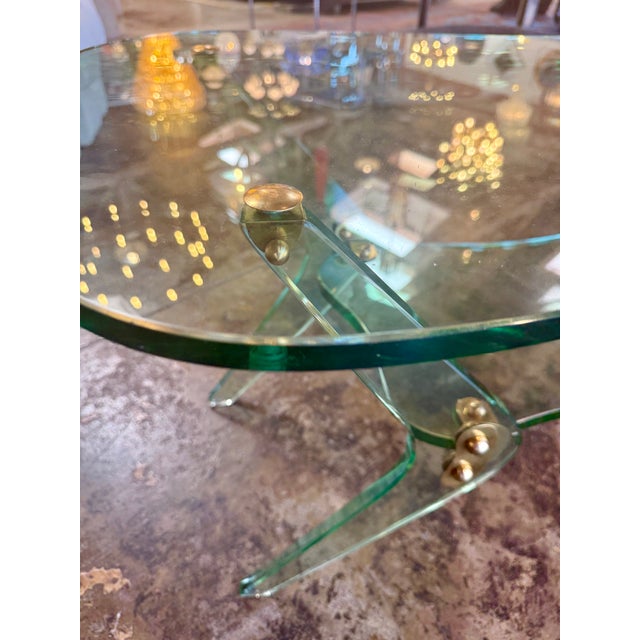Modern Luigi Brusotti Sculptural Glass Coffee Table, Italy, 1970s For Sale - Image 3 of 13