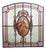 Art Deco Stained Glass Window Panel with Hand-Painted Horse Medallion, 1920 For Sale