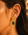 Lotus Green Onyx Drop Earrings For Sale - Image 4 of 8