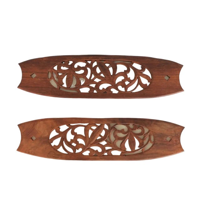 Vintage Carved Wood Wall Hangings For Sale In Milwaukee - Image 6 of 8