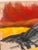 Sculpture Materials Vintage Original Modernist Figurative Painting Reclining Woman Red Yellow Abstract Art Mid Century For Sale - Image 7 of 8