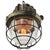 French industrial hanging lamp by mapelec amiens. 1958 beige brown cast iron with clear glass heavy! 14.00 kg / 30.9 lb...
