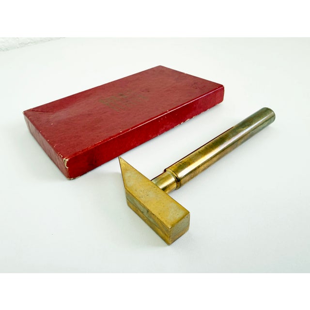 1970s Modernist Italian Brass Hammer Corkscrew, Bonwit Teller For Sale In Sacramento - Image 6 of 8