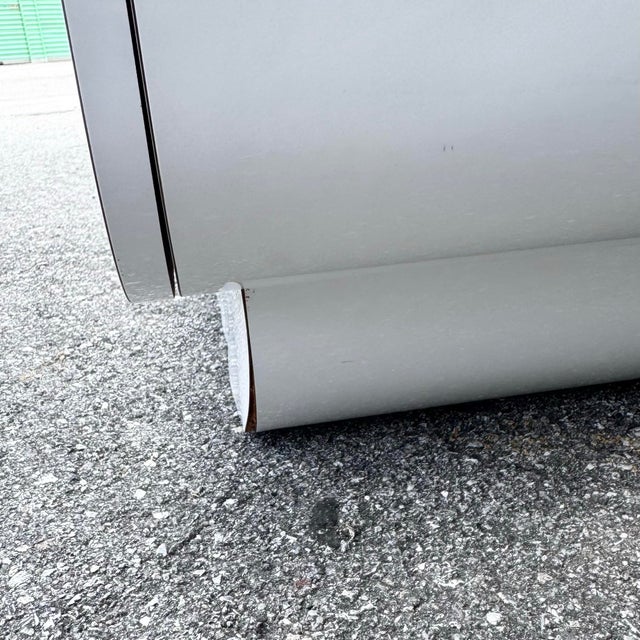 Postmodern Galactic White Gloss Laminate Waterfall Nightstands - A Pair For Sale - Image 10 of 11