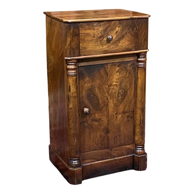 Bedside Table in Walnut, 19th Century For Sale