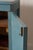Antique English Pine Blue Painted Cabinet With Interior Shelves + Scalloped Apron For Sale - Image 9 of 10
