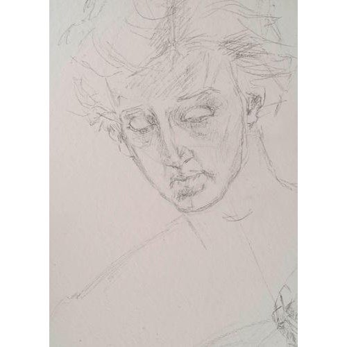 Man with Balalaika, 20th Century, Drawing on Paper For Sale - Image 4 of 6