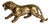 Vintage Solid Brass Tiger Sculpture Hollywood Regency Animal Figure For Sale