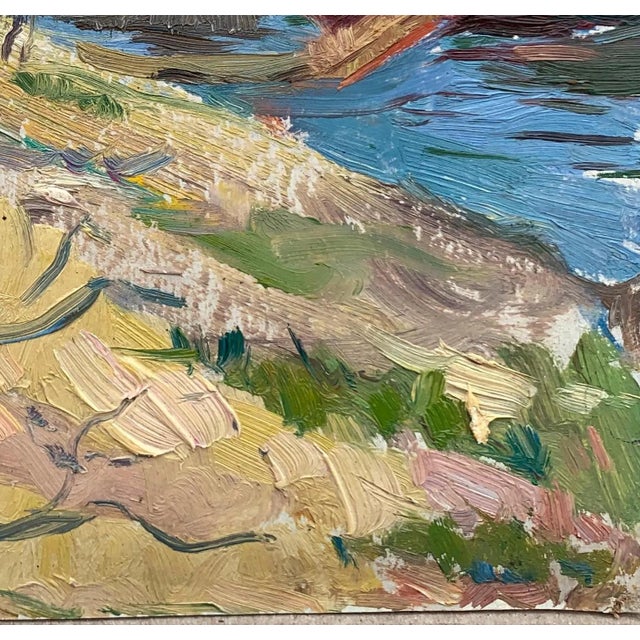 Vintage Impressionist River Oil Painting, Ukrainian Art, 1960s For Sale - Image 6 of 6