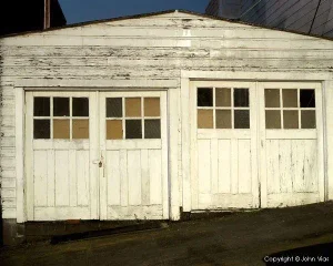 Contemporary Night Photograph "Double Garage" by John Vias