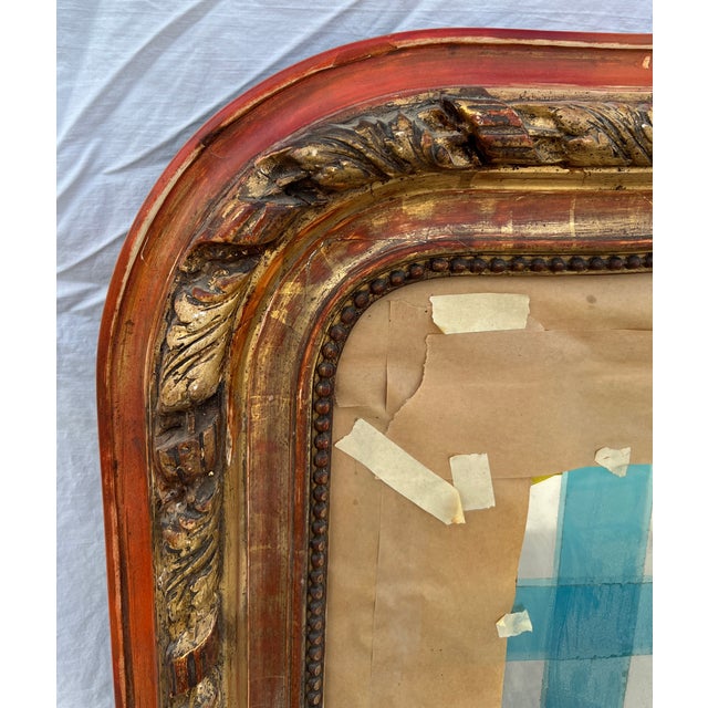 19th Century French Louis Philippe Giltwood Mirror For Sale - Image 9 of 15