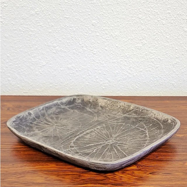 Abstract Sand-Cast Aluminum Platter by Donald Drumm For Sale In Austin - Image 6 of 8