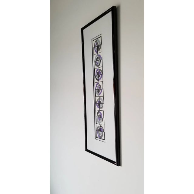 1980s "Dimensional Art Composition" Mixed-Media Collage by Angela Reichert, Framed For Sale - Image 4 of 12