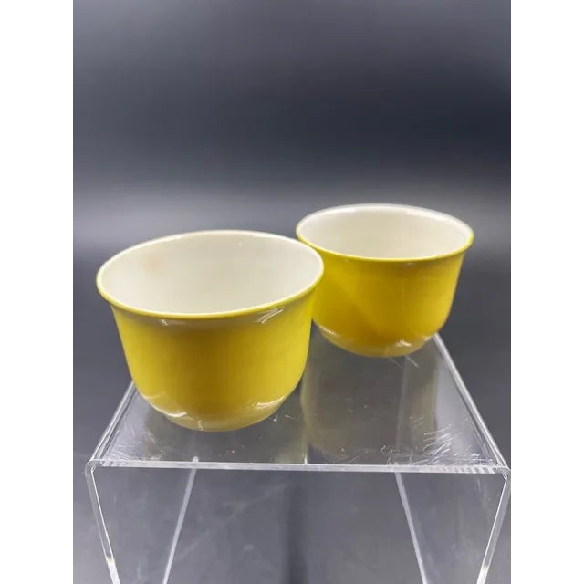 Early 20th Century Empire Ware Yellow Trinket Dishes- a Pair For Sale - Image 12 of 12