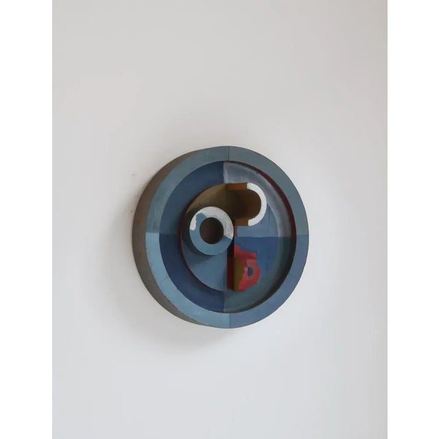 Painted Wood Wall Mounted Object from Erik Lagoni Jakobsen, Denmark, 1968 For Sale - Image 3 of 12