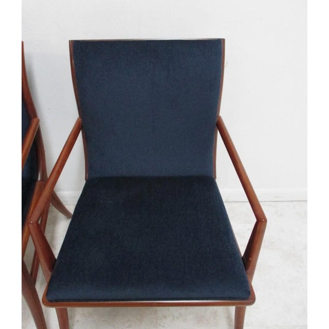 1990s 1990s Pair Bexley Heath for Widdicomb Teak Dining Room Armchairs Danish Modern For Sale - Image 5 of 12