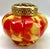 Pique Fleurs Vase in Red and Yellow Color Decor with Grille, 1930s For Sale - Image 6 of 14