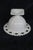 Indiana Glass Company Mid 20th Century Indiana Glass White Milk Glass Open Laced Edge Pedestal Compote Candy Dish For Sale - Image 4 of 8