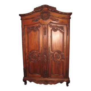 20th Century Traditional French Wooden Armoire For Sale