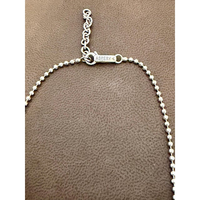 2020s 13.5 Gm 18 Karat White Gold 6 Hanging Station Chain by Designer Aspery For Sale - Image 5 of 8