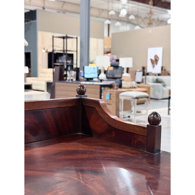 Late 20th Century Late 20th Century Classic Inlaid Mahogany Sideboard With Tambour Doors For Sale - Image 5 of 11