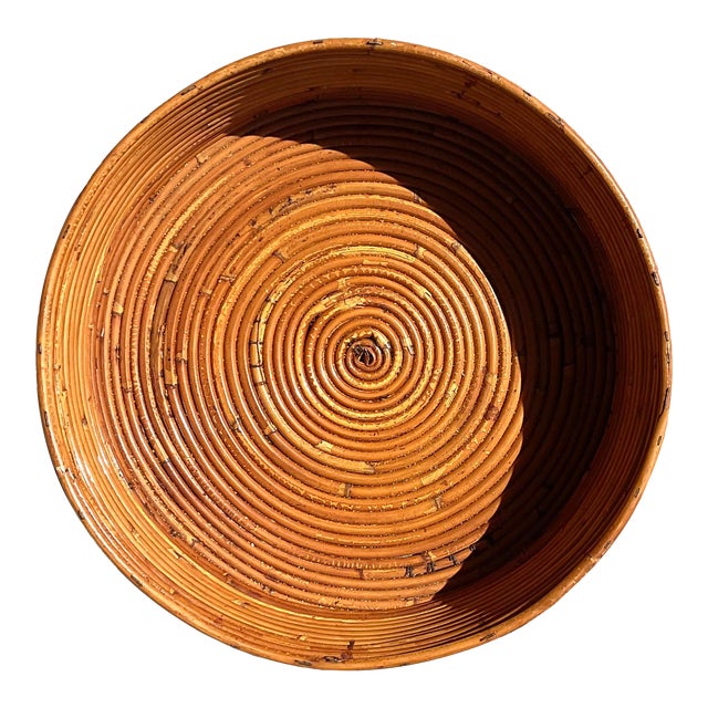 Vintage Coastal Italian Pencil Reed Tray For Sale