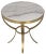Contemporary NOIR Byron Side Table in Antique Brass and Stone For Sale - Image 3 of 6