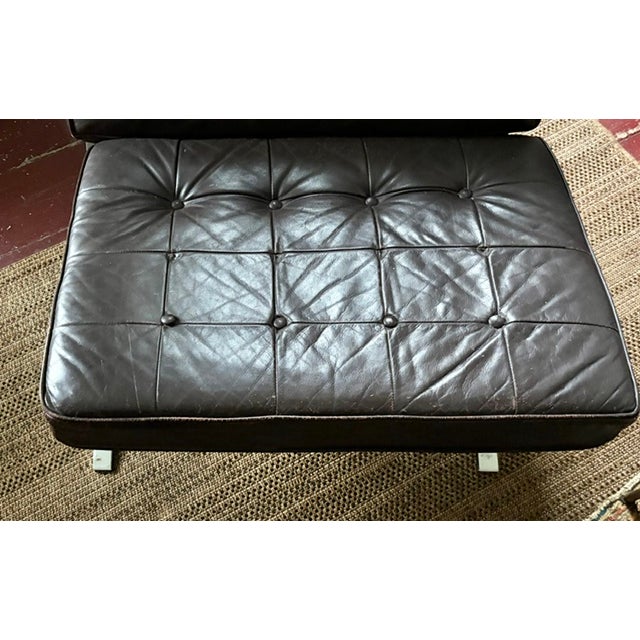 Ludwig Mies van der Rohe Vintage Barcelona Style Chrome and Leather Chair For Sale - Image 4 of 12