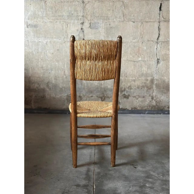 Charlotte Perriand Perriand Style French Rush Dining Chairs, Set of 4 For Sale - Image 4 of 6