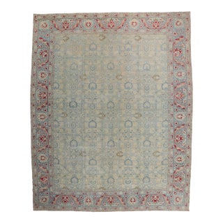 Antique-Worn Persian Tabriz Rug - 11'03 X 14'00 For Sale