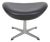 Egg Stool in Black Aura Leather by Arne Jacobsen, 2016 For Sale