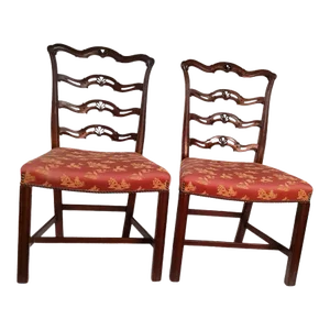 Pair of 19th Century Style English Chippendale Side Chairs