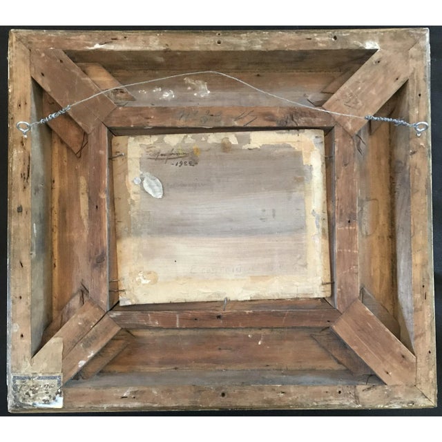 Blue 1920s French Nautical Impressionist Oil Painting by E. Godfrinon, Framed For Sale - Image 8 of 9