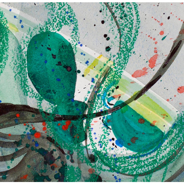 Green Abstract by Doris Ann Warner For Sale - Image 4 of 5