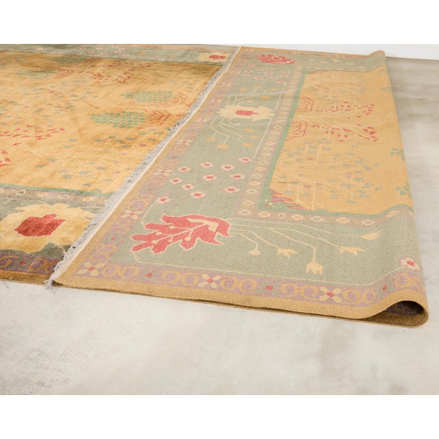 Palace Size Nepalese Tibetan Wool Donegal Style Rug 15' X 22' For Sale - Image 17 of 18
