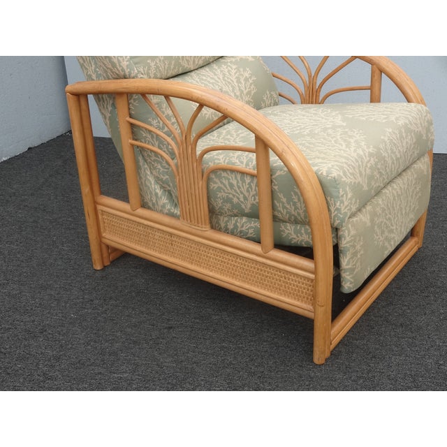 Chairs Pair of Vintage Mid Century Bamboo Rattan Braxton Culler Lounge Recliner Chairs For Sale - Image 12 of 12