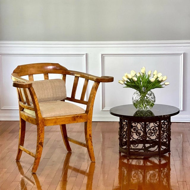 20th Century French Art Deco Iron and Marble Side or Small Coffee Table For Sale - Image 10 of 11