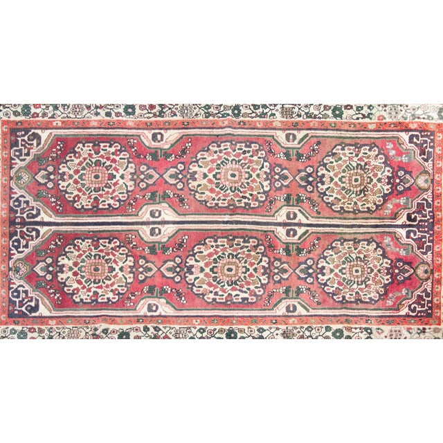 Textile Vintage Persian Hamadan Rug For Sale - Image 7 of 14