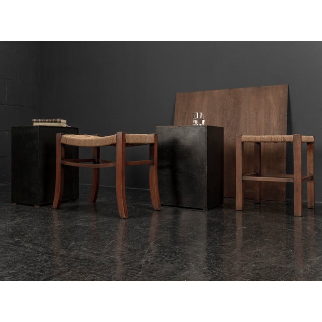 Bauhaus Brutalist Patinated Wood Cube Coffee Tables, 1960s, Set of 2 For Sale - Image 3 of 18
