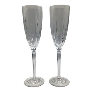 Mikasa Icicles Fluted Champagne Toasting Flutes- Pair For Sale