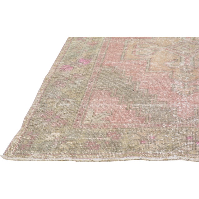 1960s Vintage Turkish Anatolian Hand Knotted Wool Rug, 4'8"x9' For Sale - Image 5 of 6