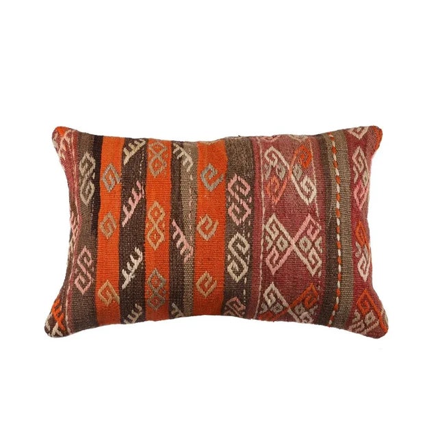 Embroidered Kilim Rug Pillow Cover For Sale - Image 4 of 4