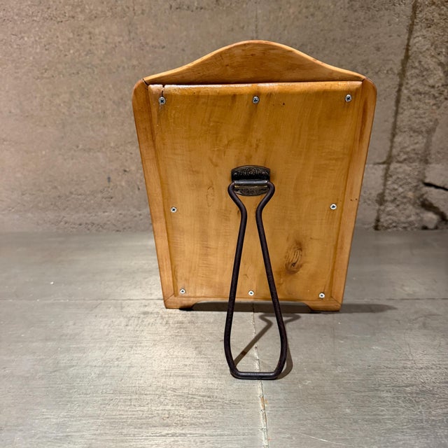 Tan Mid-Century Modern Solid Blond Wood Tabletop Vanity Beveled Edges For Sale - Image 8 of 17