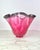 Large 12" Signed Paul Bendzunas Magenta & Gold Fleck Hand-Blown Art Glass Handkerchief Bowl For Sale - Image 4 of 12
