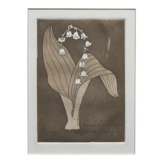 "Lily of the Valley" - Botanical Still-Life Lithograph by Patricia Pearce For Sale